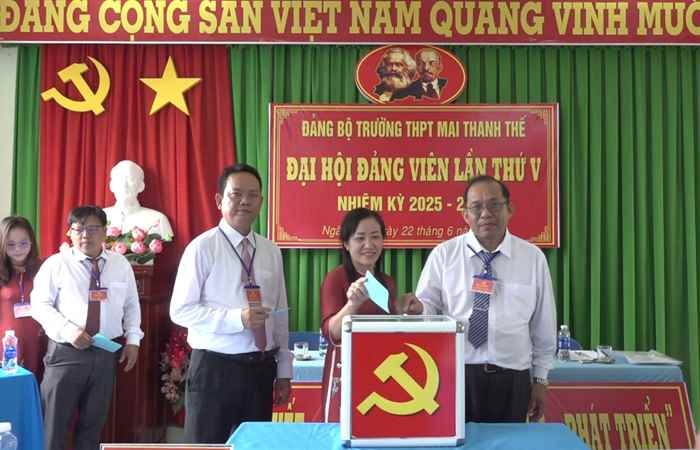Thạnh Trị: Đảng bộ trường THPT Mai Thanh Thế đại hội đảng viên nhiệm kỳ 2025 - 2030